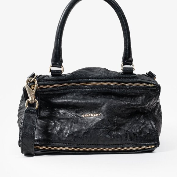 Givenchy Distressed Black Pandora Leather Bag - Picture 1 of 14